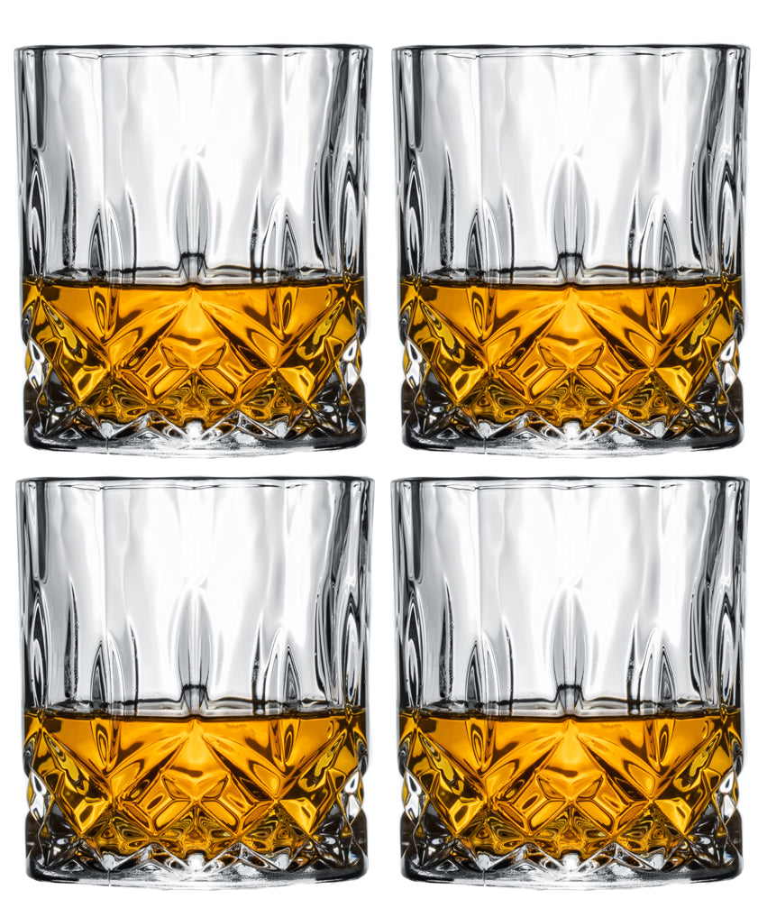 Cookinglife Verres à Whisky / Verres à Cocktail / Verres à Eau Moray - 320 ml - 4 pièces