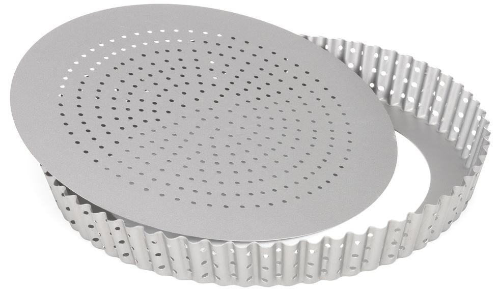 Moule à Quiche Patisse Argent Dessus Fond Mobile ø 28 cm