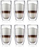 Bodum Dubbelwandige latte macchiato glazen Pavina - gepatenteerd ventiel - 450 ml - 6 stuks