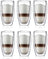 Bodum Dubbelwandige latte macchiato glazen Pavina - gepatenteerd ventiel - 450 ml - 6 stuks