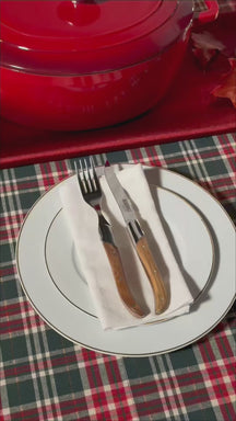 Blackwell Steakmessen Laguiole - Raw Black Lemmet - Olijfhout - 6 Stuks