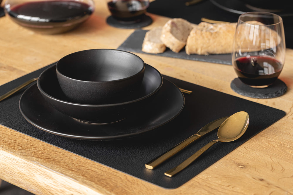 Studio Tavola Assiettes plates Black Tie ø 27 cm - 6 pièces