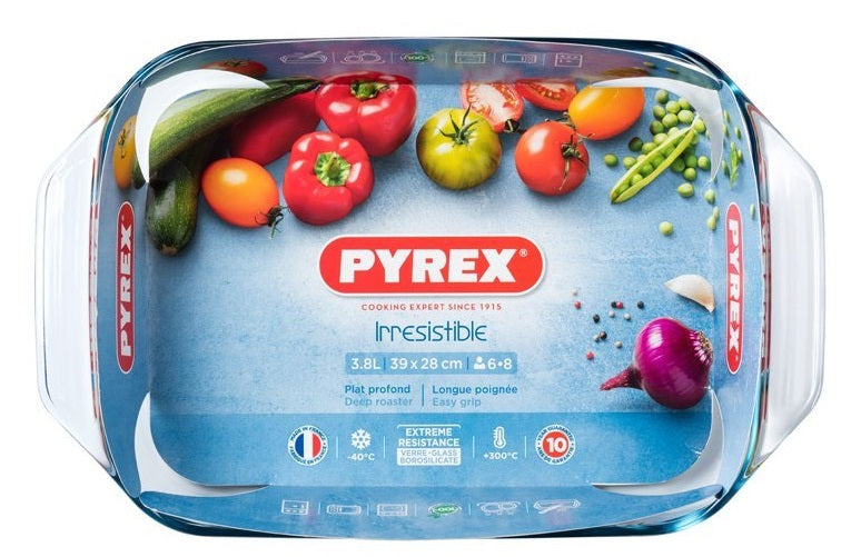 Plat à four Pyrex Irrésistible - 39 x 25 x 7 cm / 3,8 litres