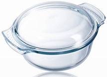 Plat à four Pyrex avec couvercle - Classique - ø 27 cm / 3,5 litre + 1,4 litre