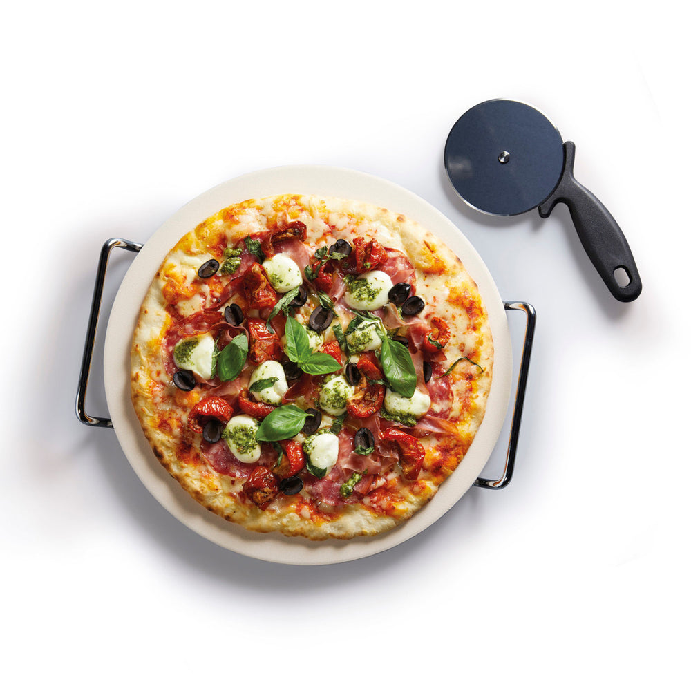 KitchenCraft Pizzasteen en Pizzames - 32 cm