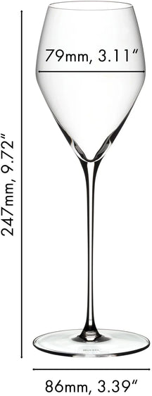 Riedel Wijnglazenset - Champagneglazen - Flutes - Veloce - 570 ml - 4 Stuks