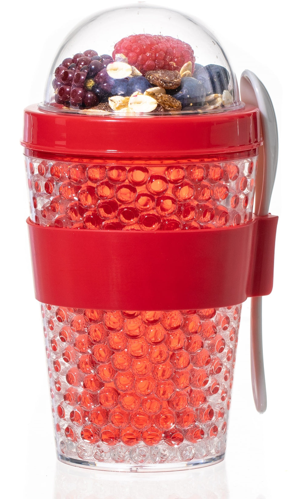 Sareva Muesli Cup - avec cuillère - Yogurt 2 Go - Rouge