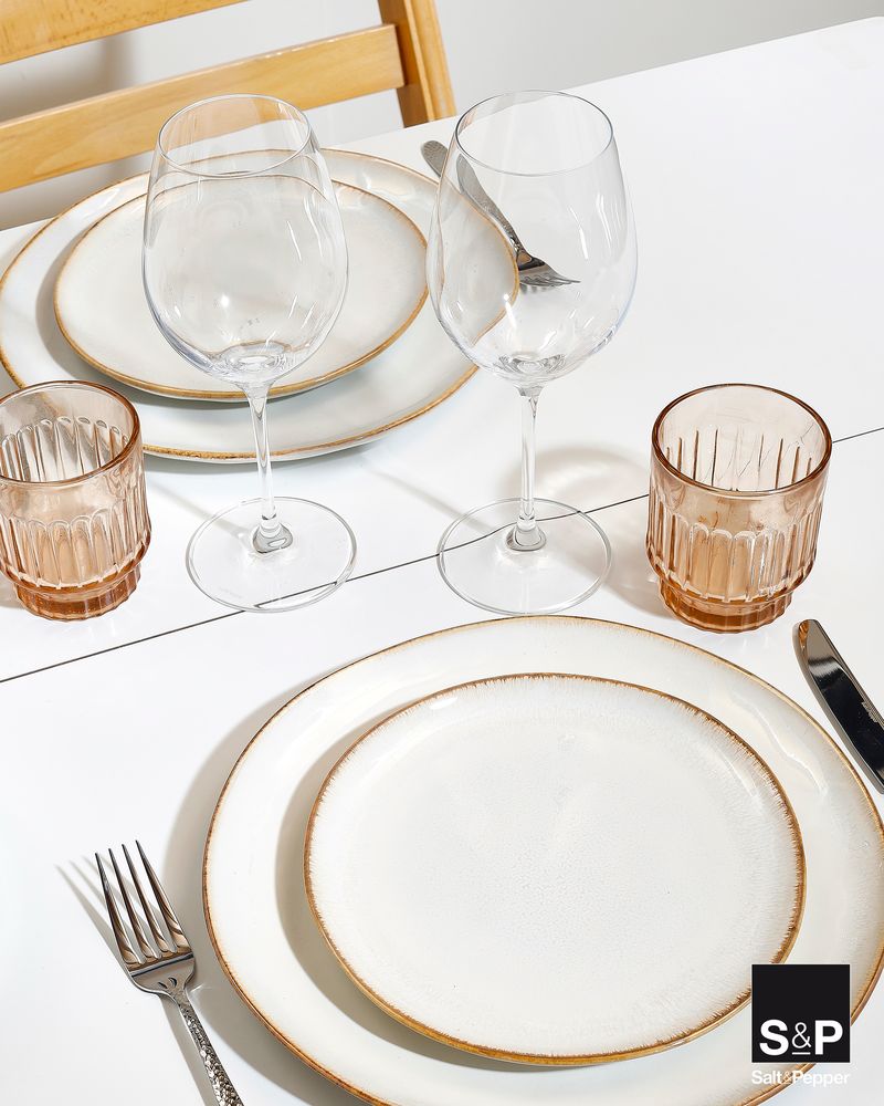 Salt & Pepper Dinerborden Artisan Wit ø 28 cm - 4 Stuks