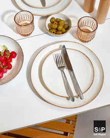 Salt & Pepper Dinerborden Artisan Wit ø 28 cm - 4 Stuks