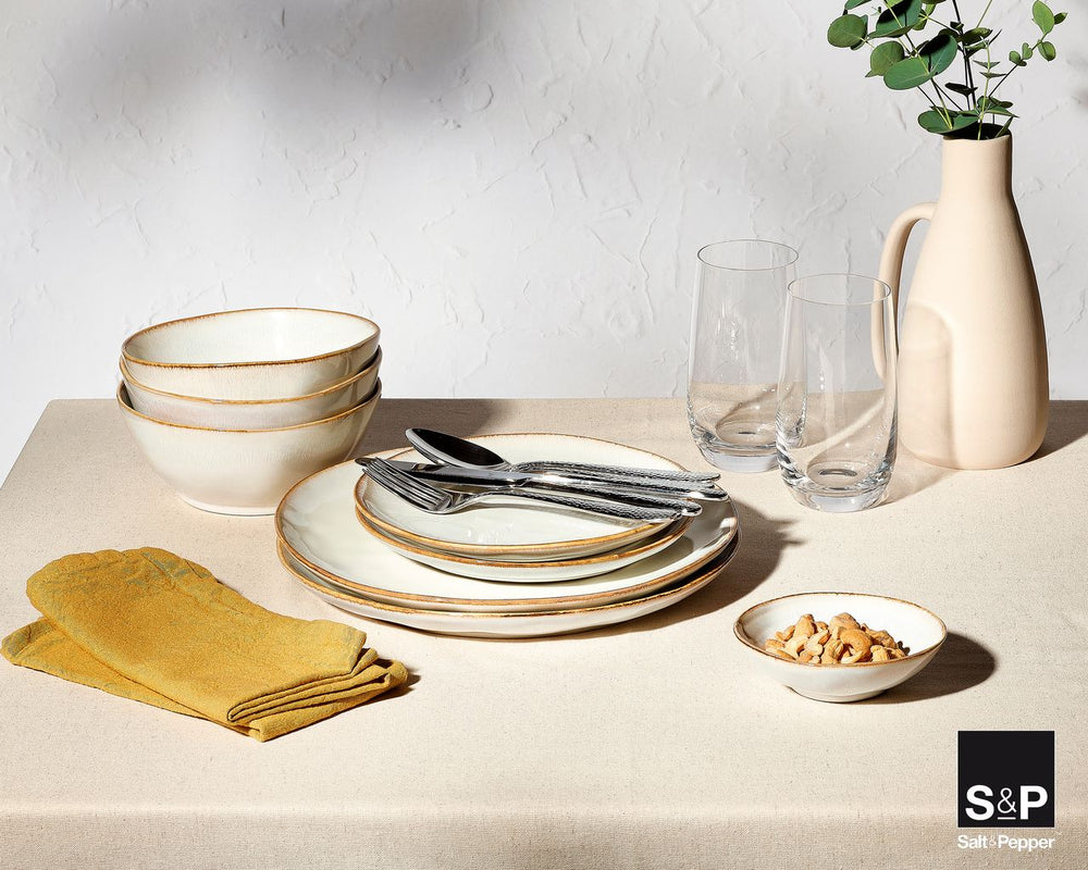 Salt & Pepper Dinerborden Artisan Wit ø 28 cm - 4 Stuks