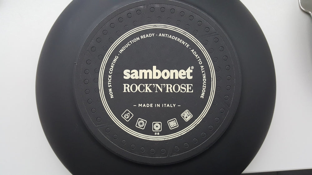 Sambonet Wok Pan Rock 'n' Rose - Noir - ø 28 cm - revêtement antiadhésif standard