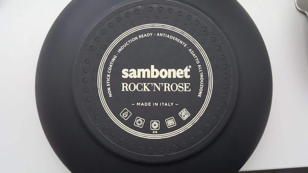 Sambonet Wokpan Rock 'n' Rose - Zwart - ø 32 cm - standaard anti-aanbaklaag