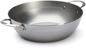 De Buyer Hapjespan - Sauteuse - met 2 handgrepen - Mineral B Pro - ø 32 cm / 5.5 liter - zonder anti-aanbaklaag