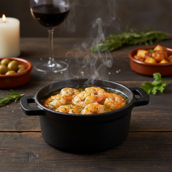 Serveerpan Gietijzer Ø 10 cm - Zwarte Tapas Pan - 275 ml - Cookinglife