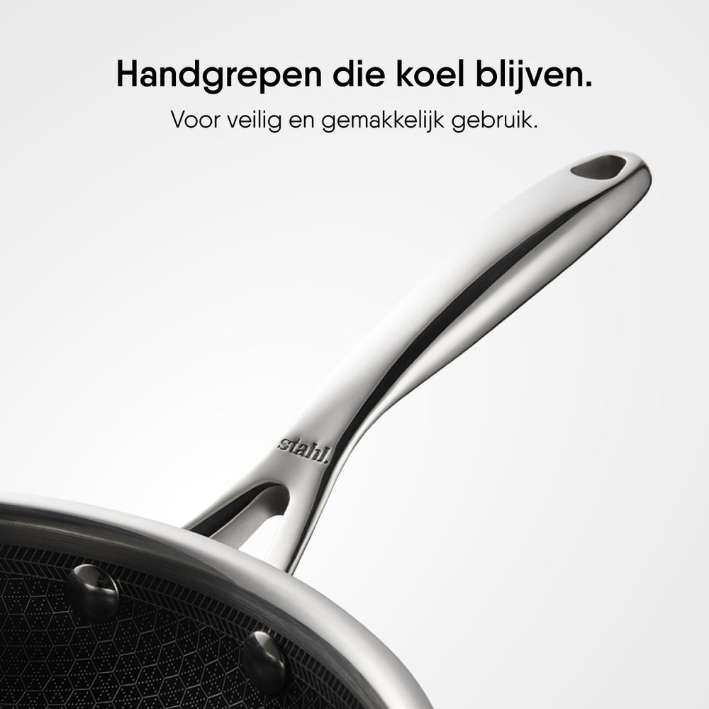 Stahl Cookware Hybrid Koekenpan - 20 cm - Inclusief Deksel