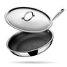 Poêle à Frire Hybride Stahl Cookware - 24 cm - Couvercle Inclus