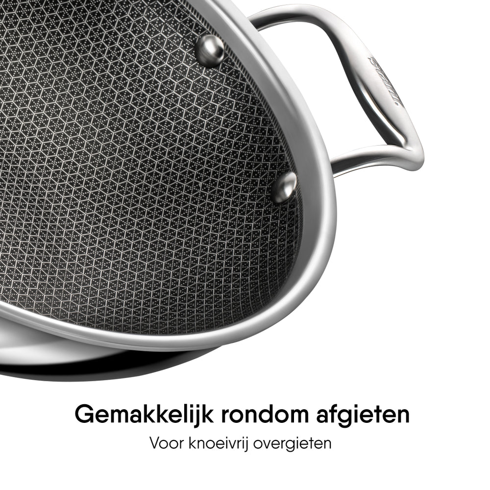 Stahl Cookware Hybrid Wokpan - 24 cm - Inclusief Deksel