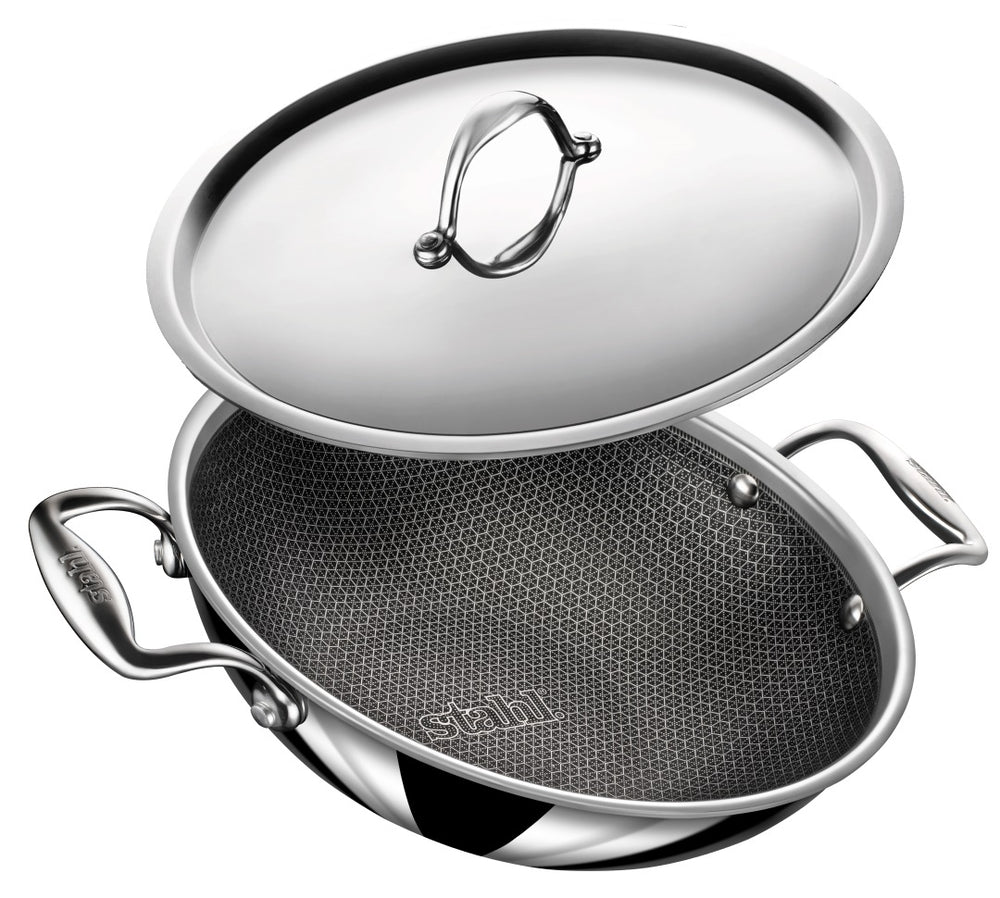 Stahl Cookware Wokpan Hybrid 28 cm - Inclusief Deksel