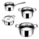 Stahl Cookware Triply Pannenset - 4 Delig - Kookpan 18, 20 en 24cm - Steelpan 16cm