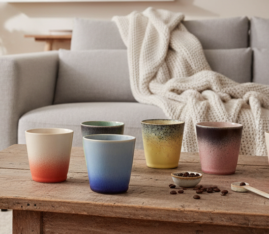 Studio Tavola Cappuccinokopjes - Koffiebekers - Fire - 310 ml - 6 stuks