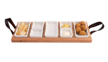 Bowls & Dishes Serveerplank / Tapasplank Streetfood 5-vaks Wit - Large