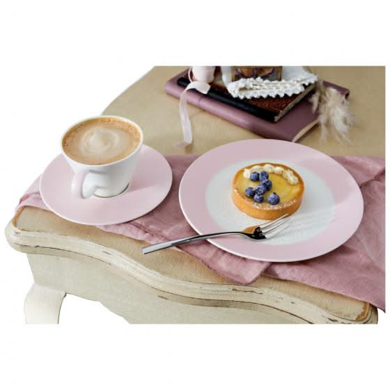 Villeroy &amp; Boch Plat petit-déjeuner Caffe Club - Rose - ø 17 cm