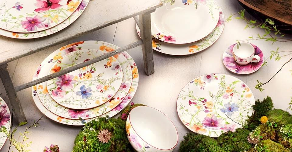 Villeroy &amp; Boch Assiette petit-déjeuner avec décor Mariefleur Basic - ø 21 cm