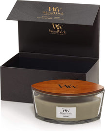 WoodWick Giftset Geurkaars Ellipse Fireside - Geurkaars in Glas - Houten Lont