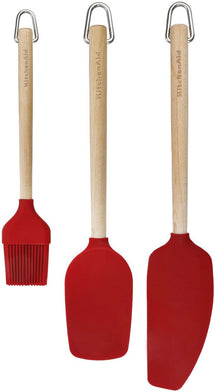 KitchenAid Lot de spatules Core Imperial en bois de bouleau rouge 3 pièces