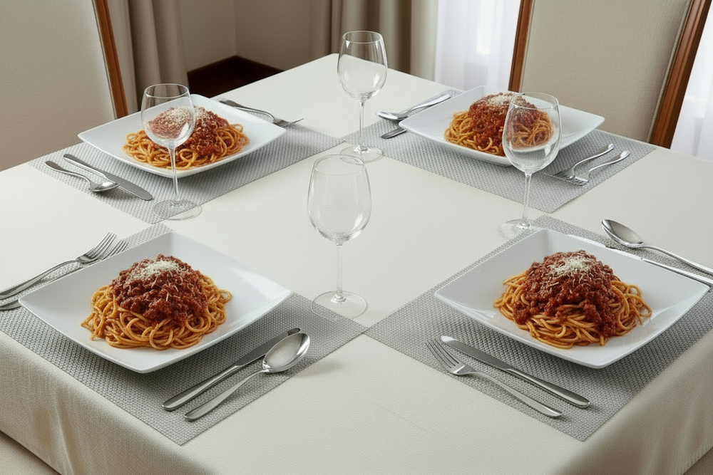 BonBistro Serviesset Yong Squito - Wit - 18-delig / 6 personen - 6 dinerborden, 6 diepe borden en 6 ontbijtborden